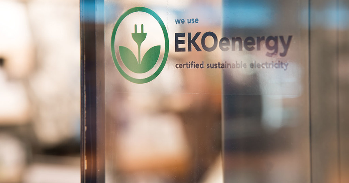 ekoenergy etichetta su vetrina