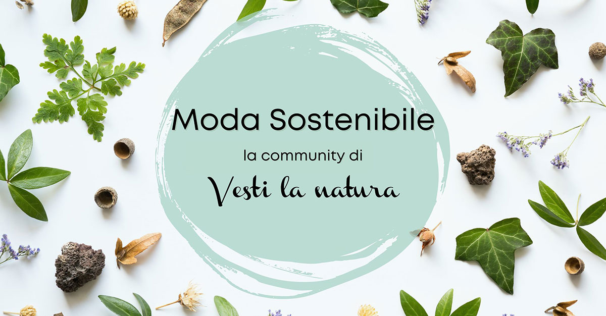 Copertina del gruppo Facebook di Vesti la natura dedicato alla moda sostenibile